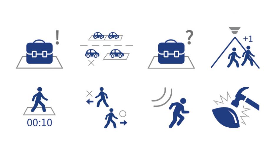 MOBOTIX MOVE Analytics Icons auf weiß