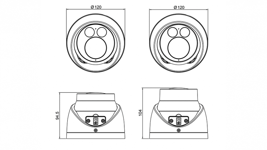 MOBOTIX MOVE Turret Dimensions